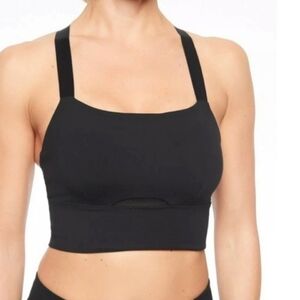 Athleta Lotus Strappy Sports Bra With Mesh Detail Size Large Gym Workout